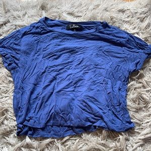 blue, lulus crop top
